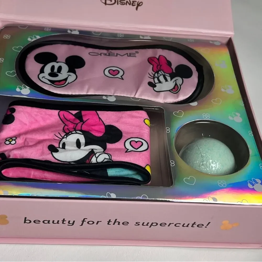 The Creme Shop Disney Minnie & Mickey  Self Care Box  Bundle with Accessories